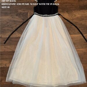 Elegant Black and White Kids Dress